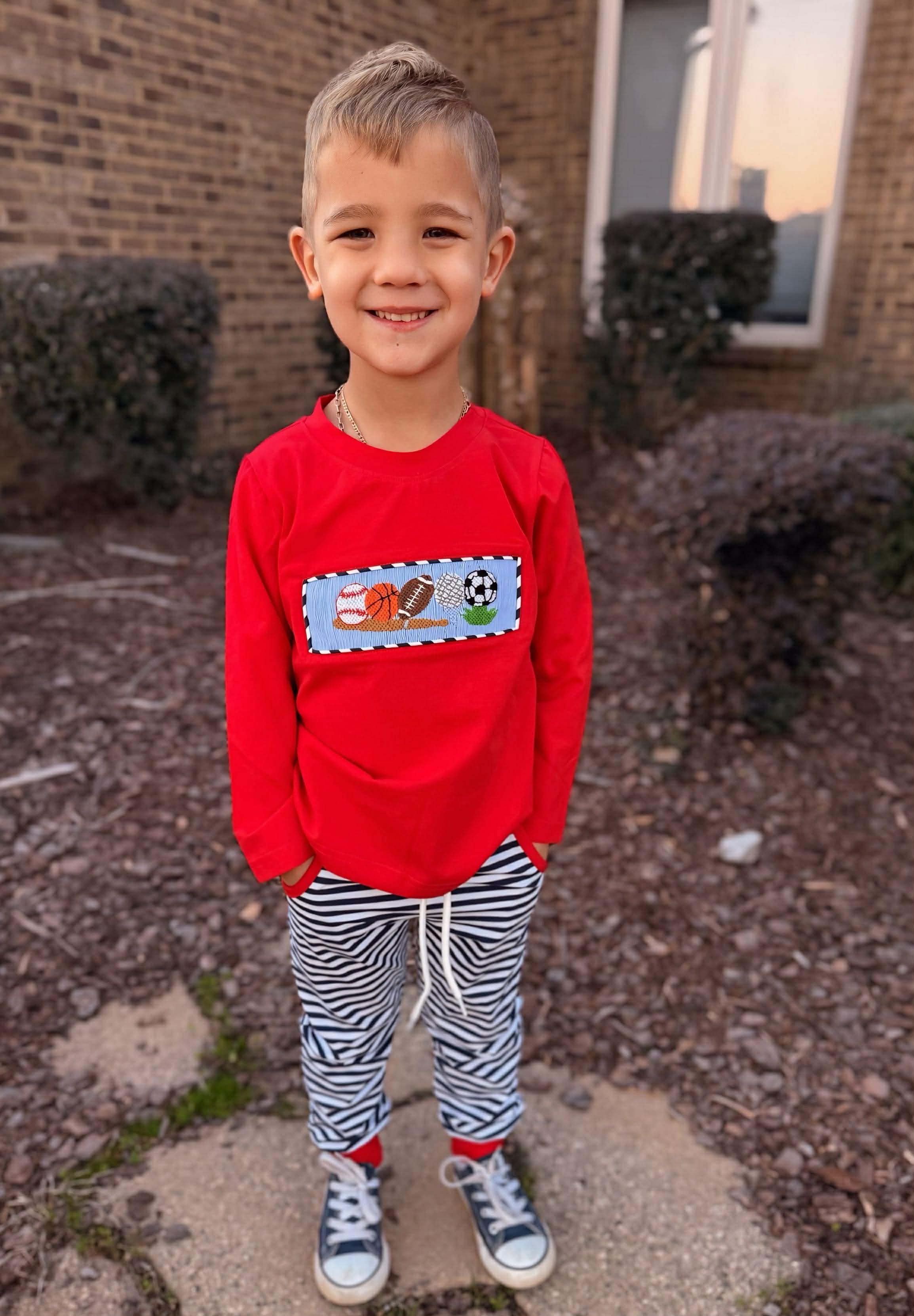 Smocked Sports Jogger Set