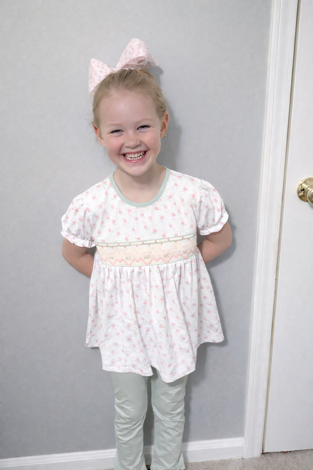 Sage Smocks Legging Set