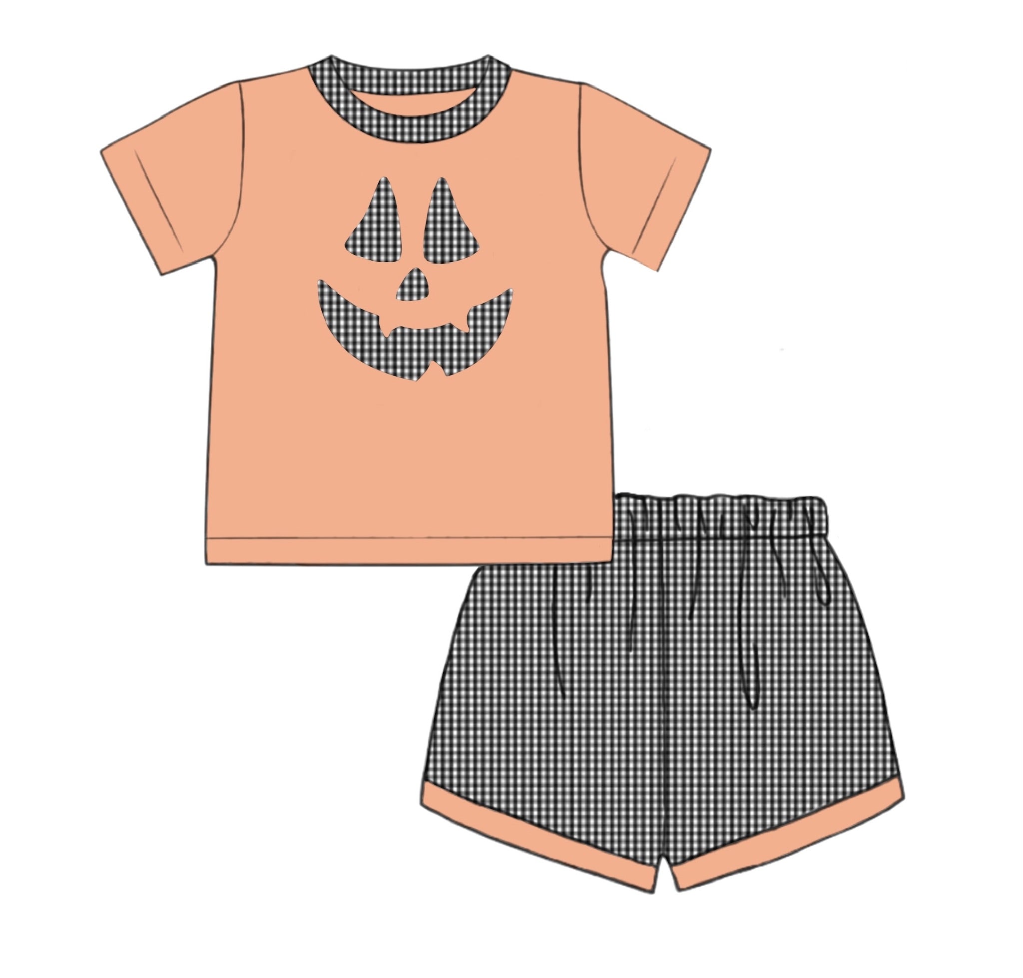 Jolly Jack-o-Lantern Boy Short Set