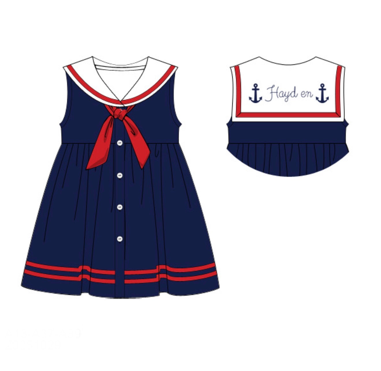 PO85 Personalized Set Sail Dress