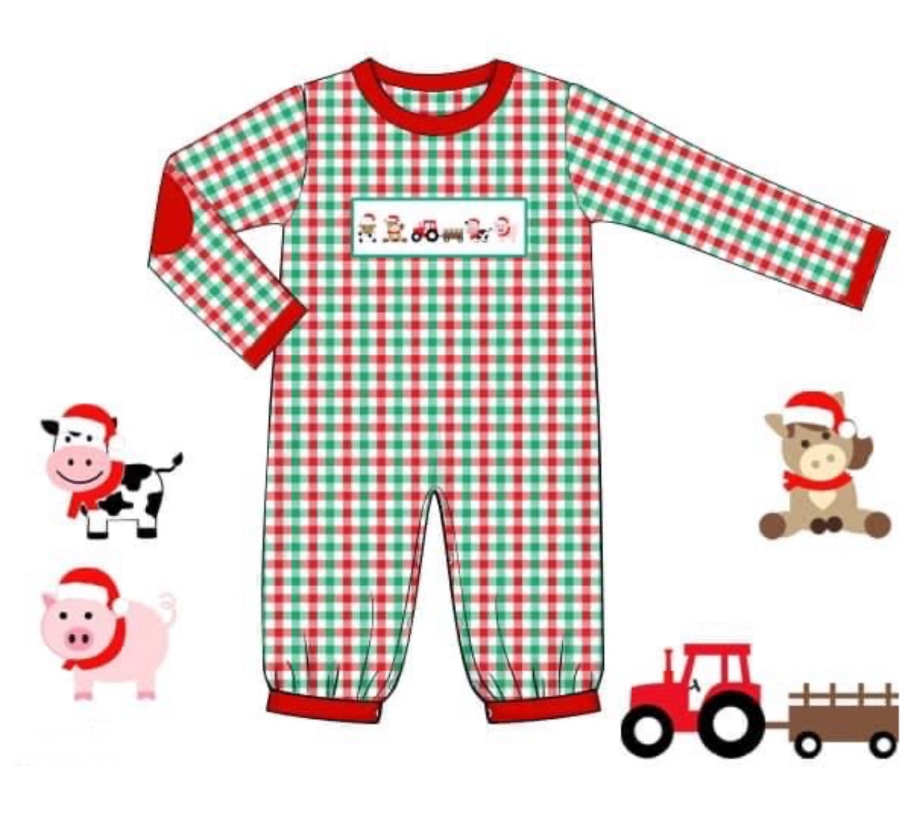 PO92 Christmas on the Farm Romper
