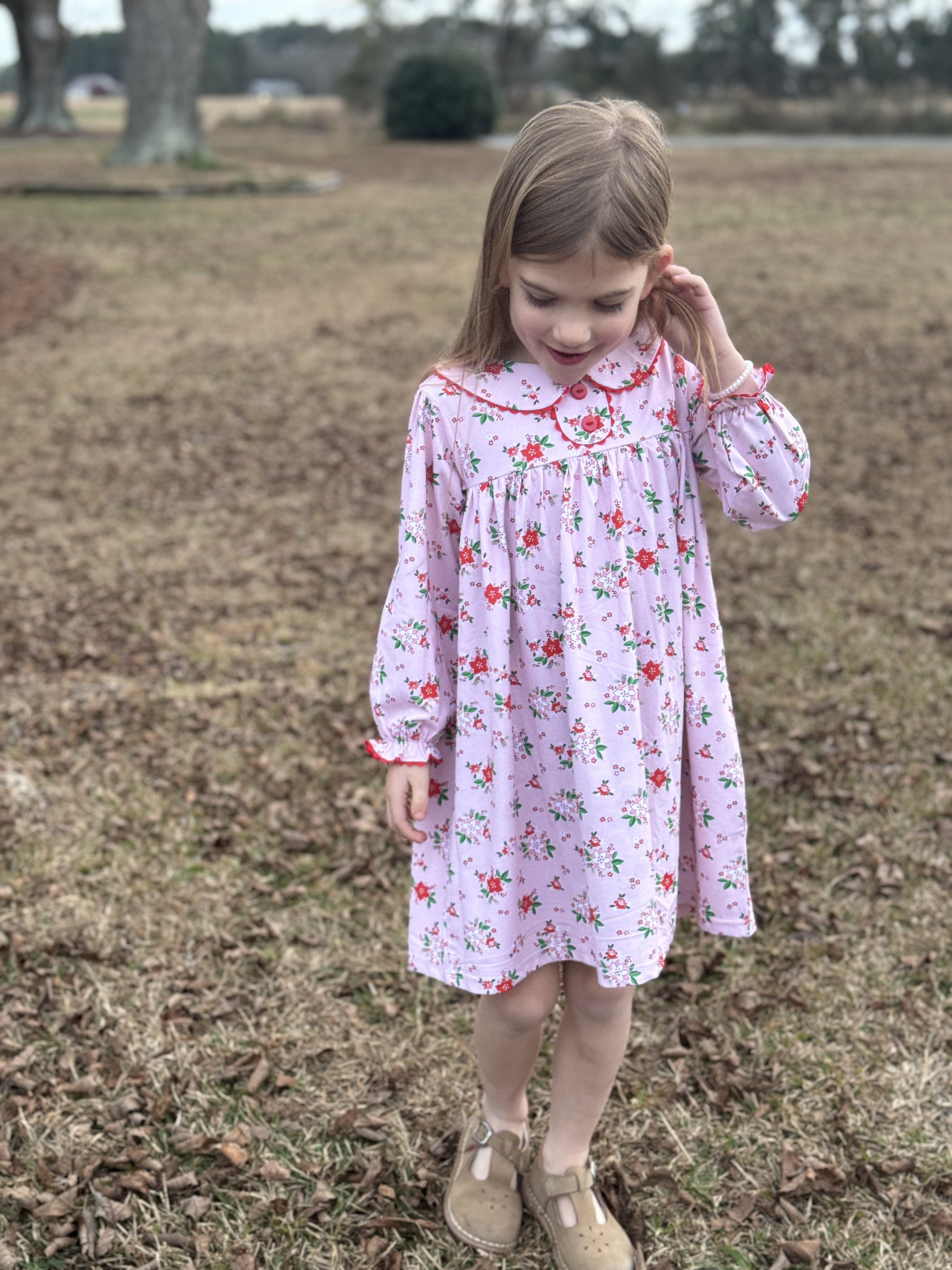 Poinsettia Knit Dress