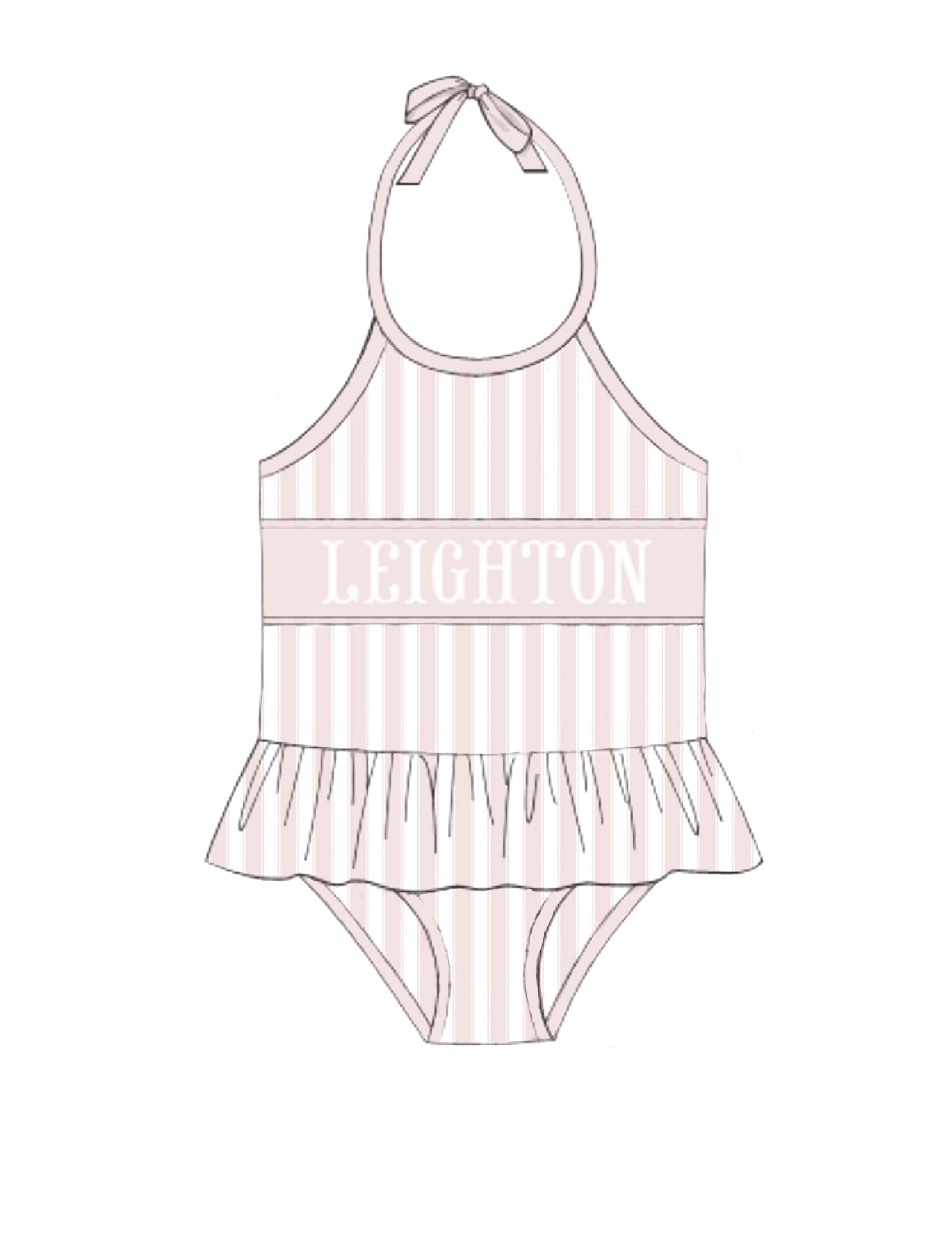 PO84 Cabana Stripe Swim Girl 1pc.