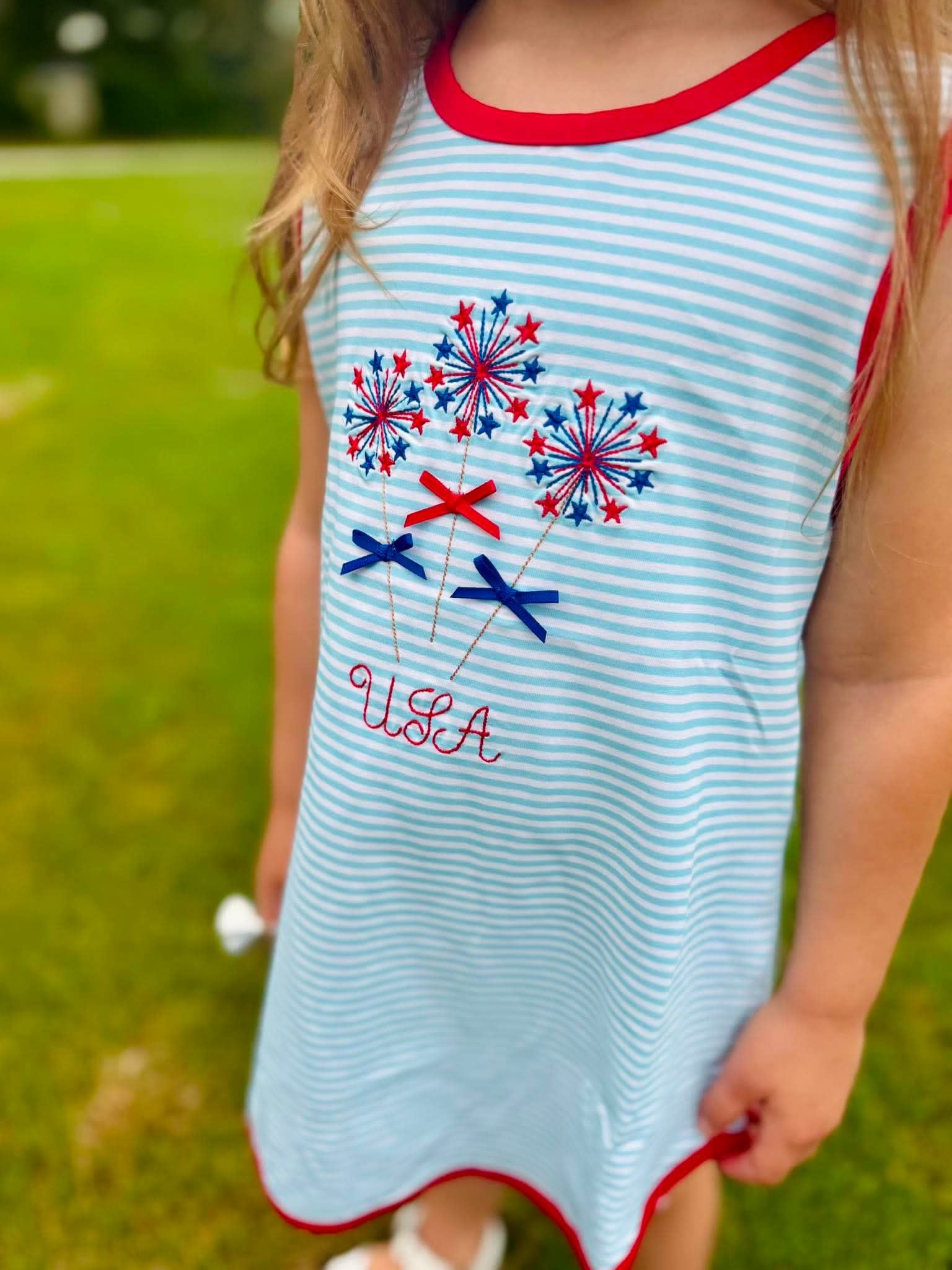 RWB Sparklers Dress (no wording)