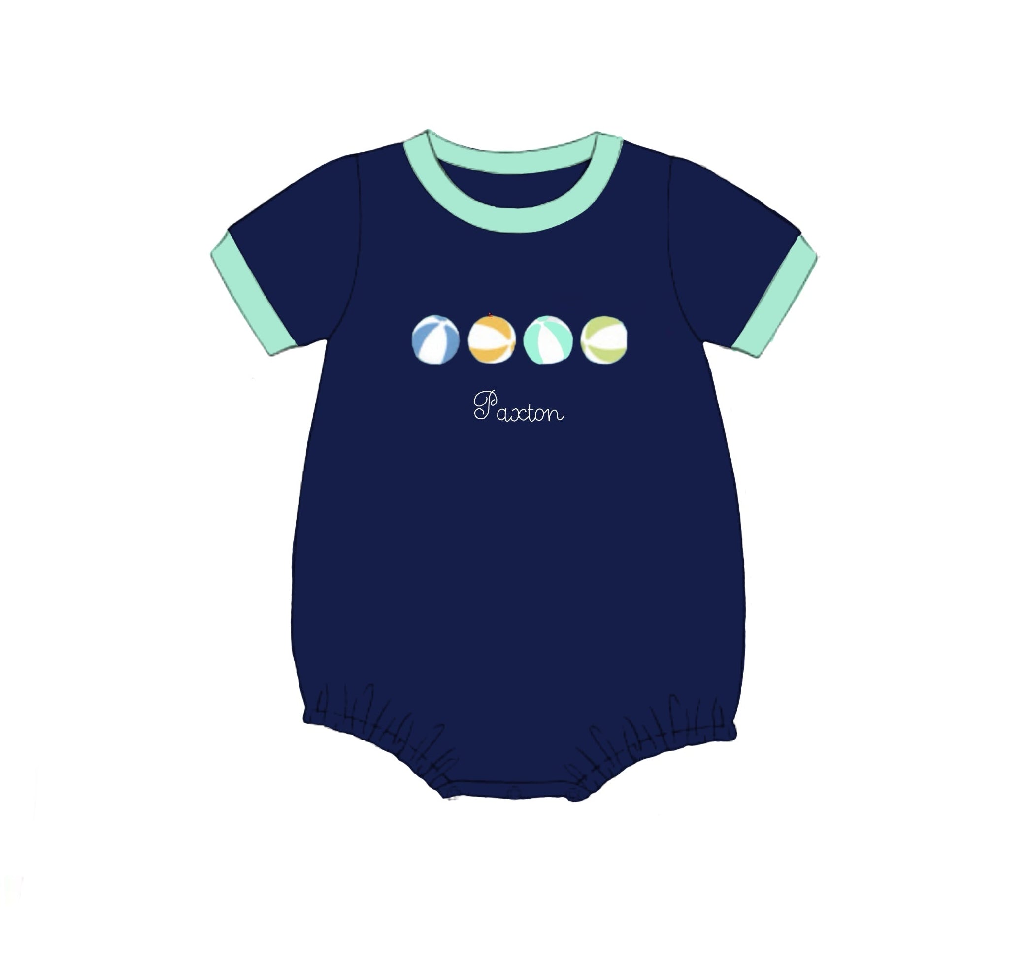 PO86 Beach Balls & Flamingos Bubble