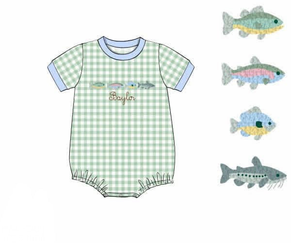 PO95 French Knot Fish Bubble