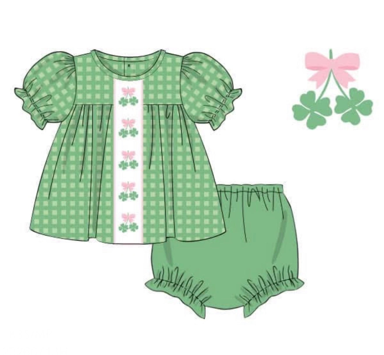 PO94 Clovers & Bows Bloomer Set