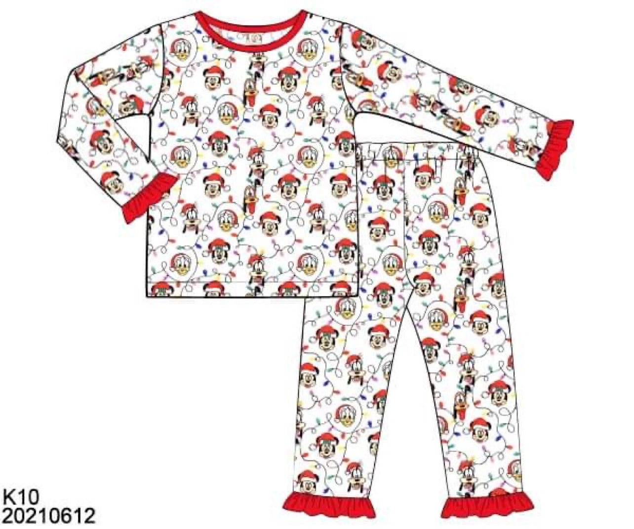 Merry Mouse Pajamas Girl Set