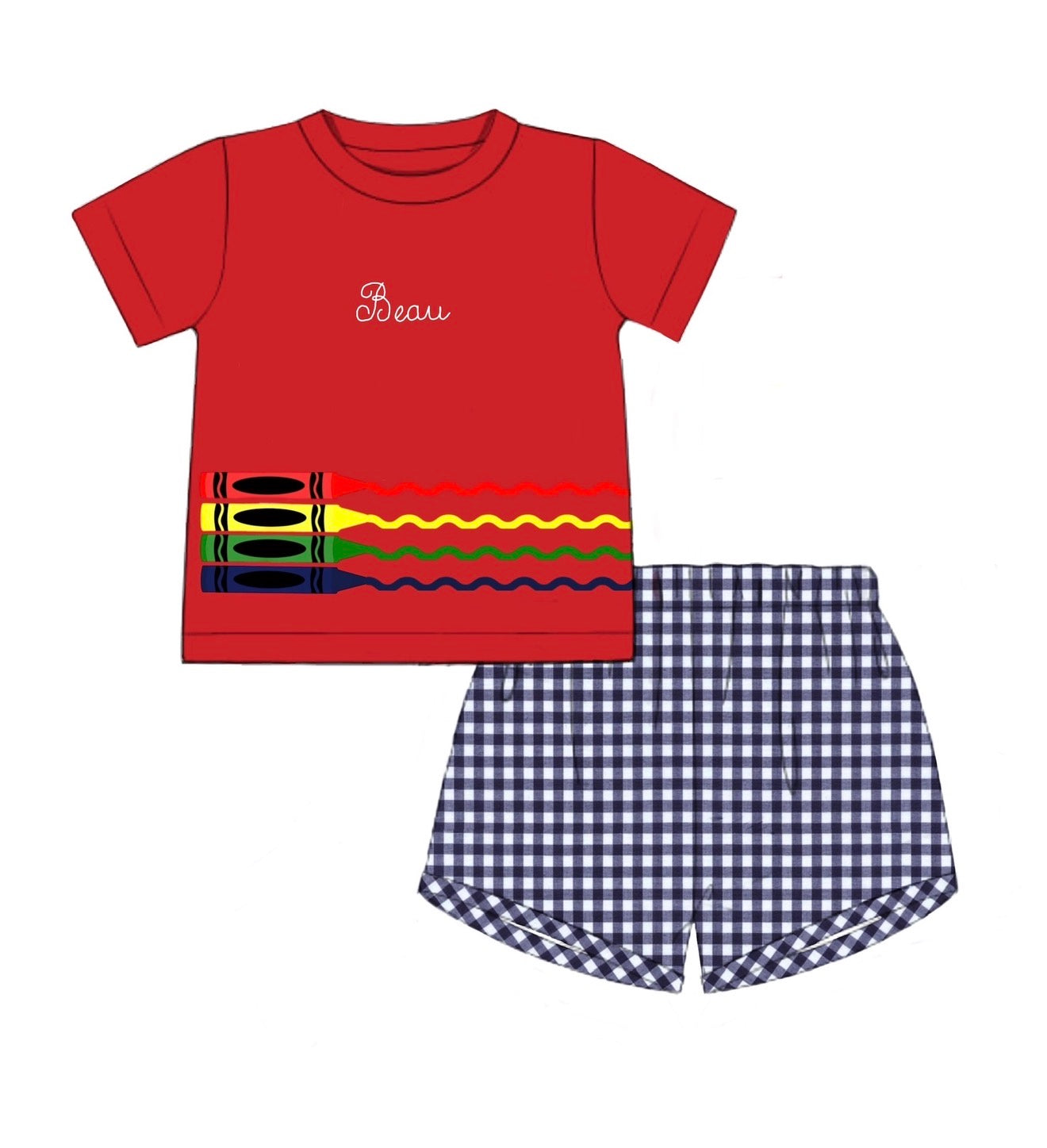 PO87 Doodle Days Boy Short Set