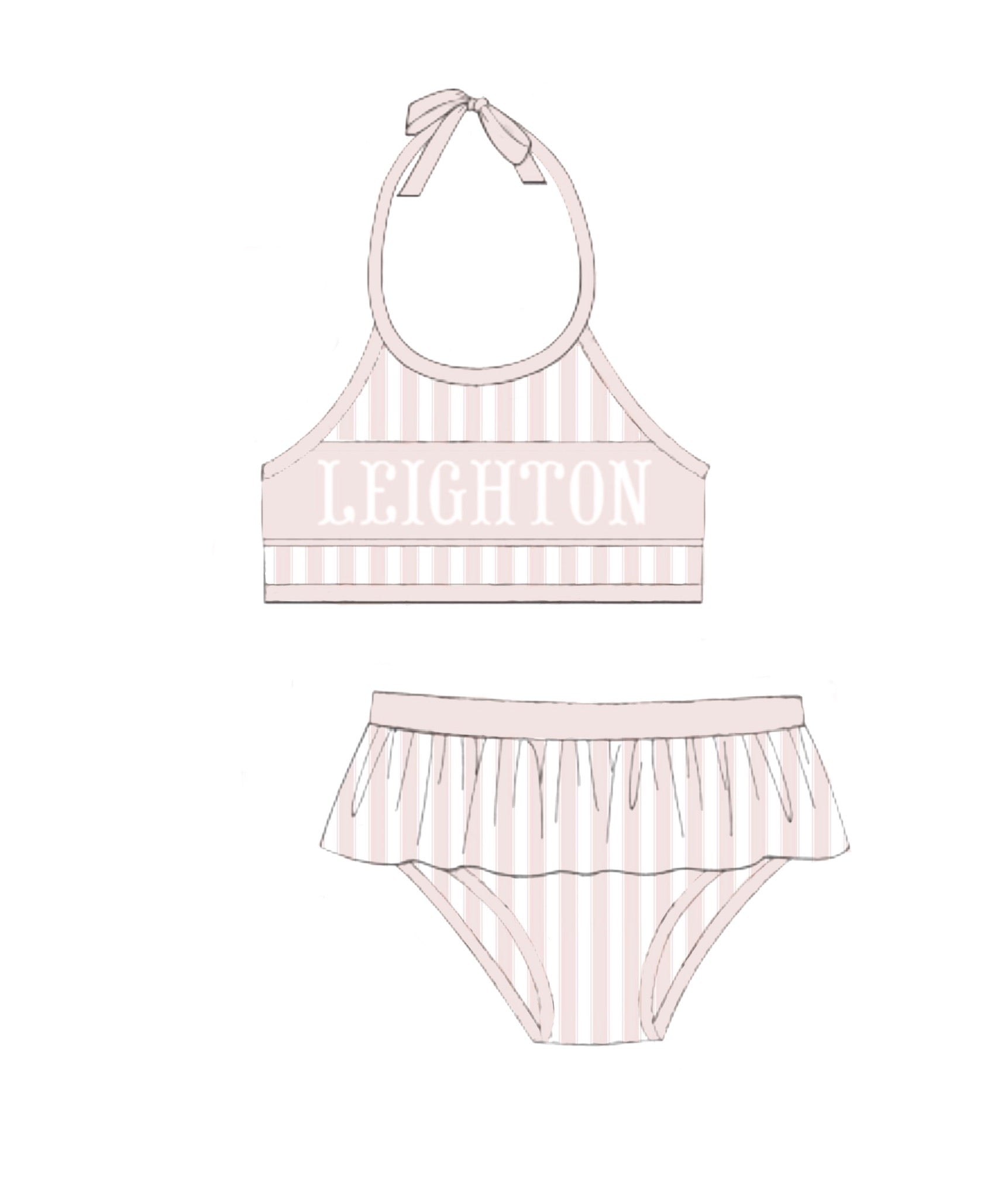 PO84 Cabana Stripe Swim Girl 2pc.