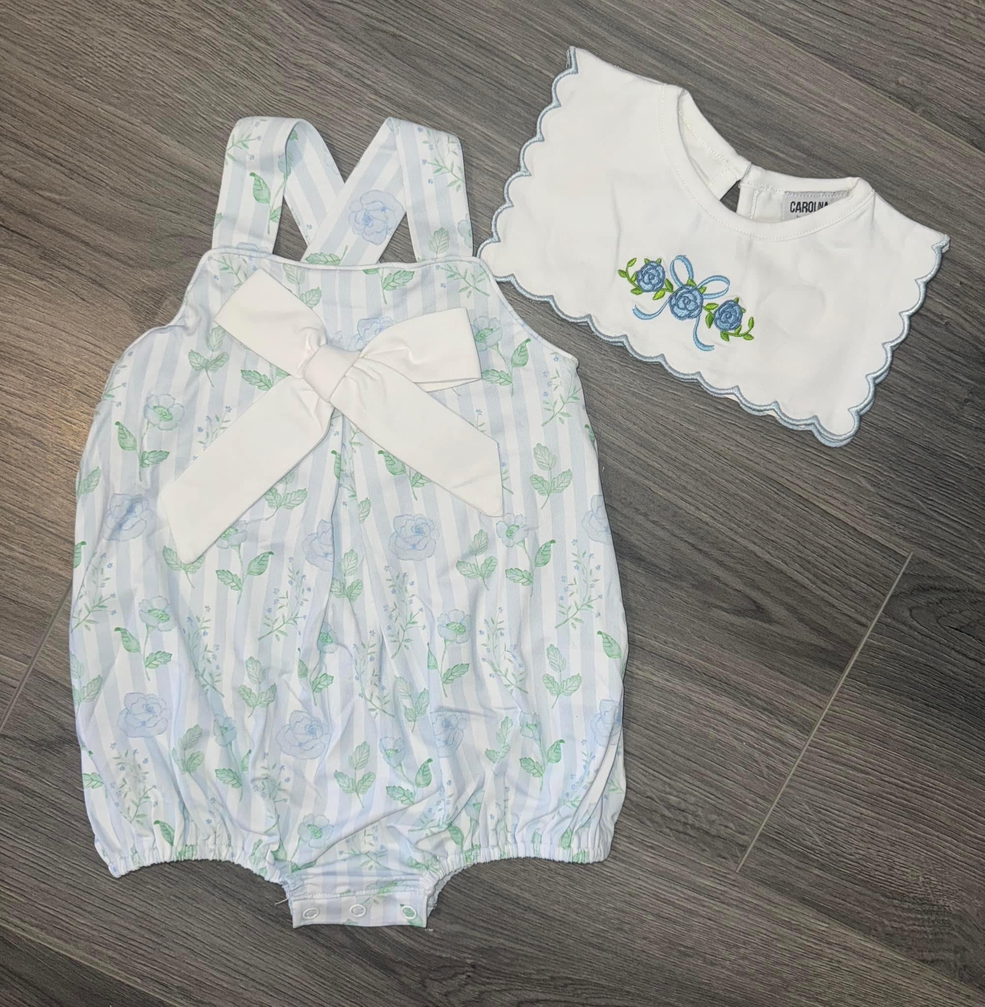 Spring Floral Bibbed Bubble