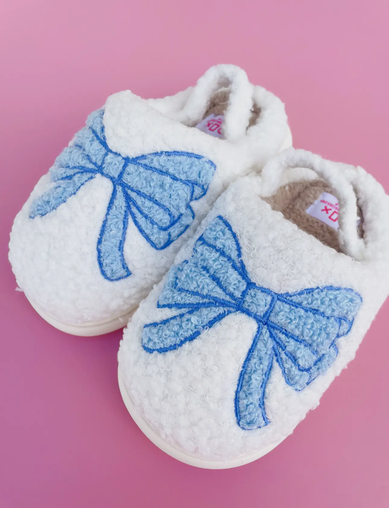 Blue Bow Slippers