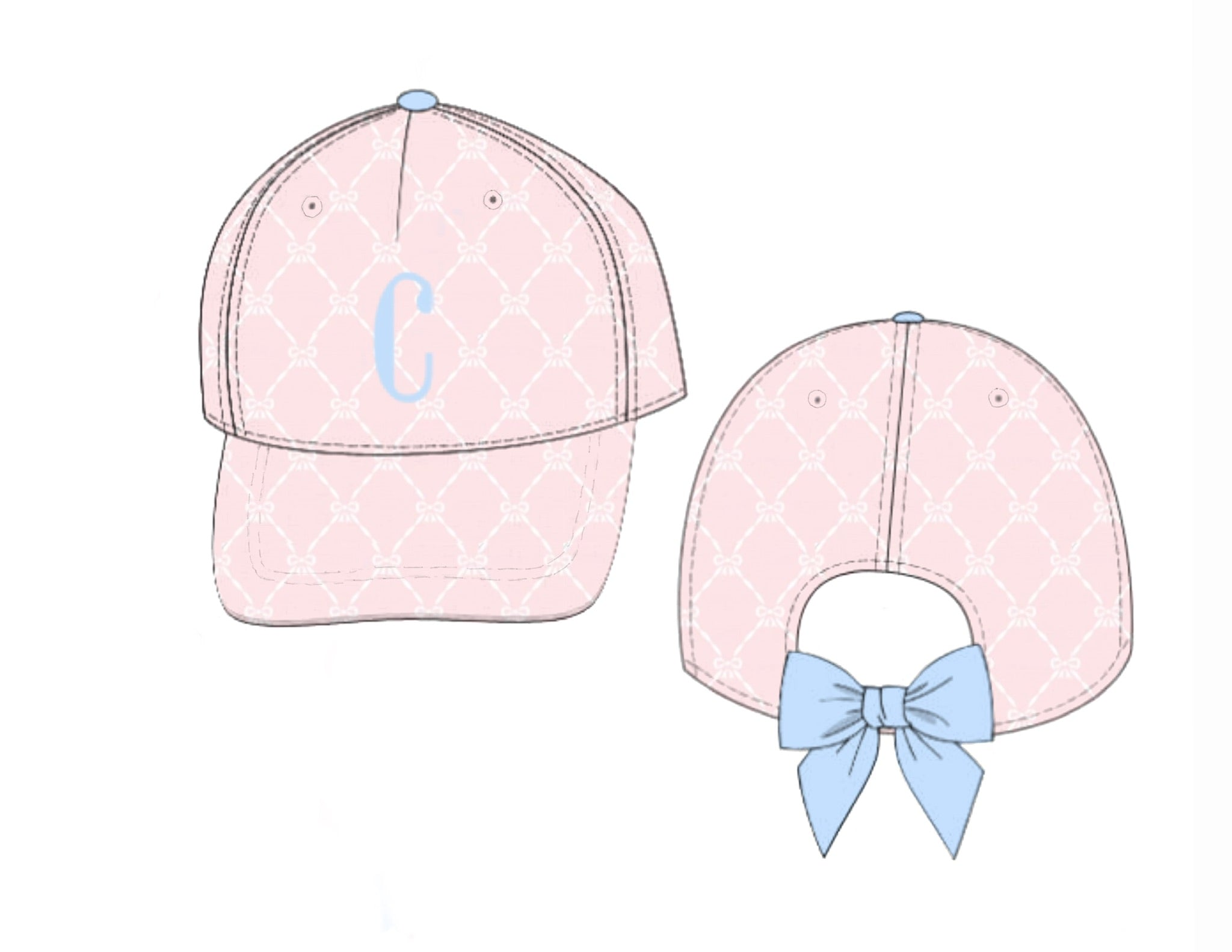 Pink Bow Trellis Hat