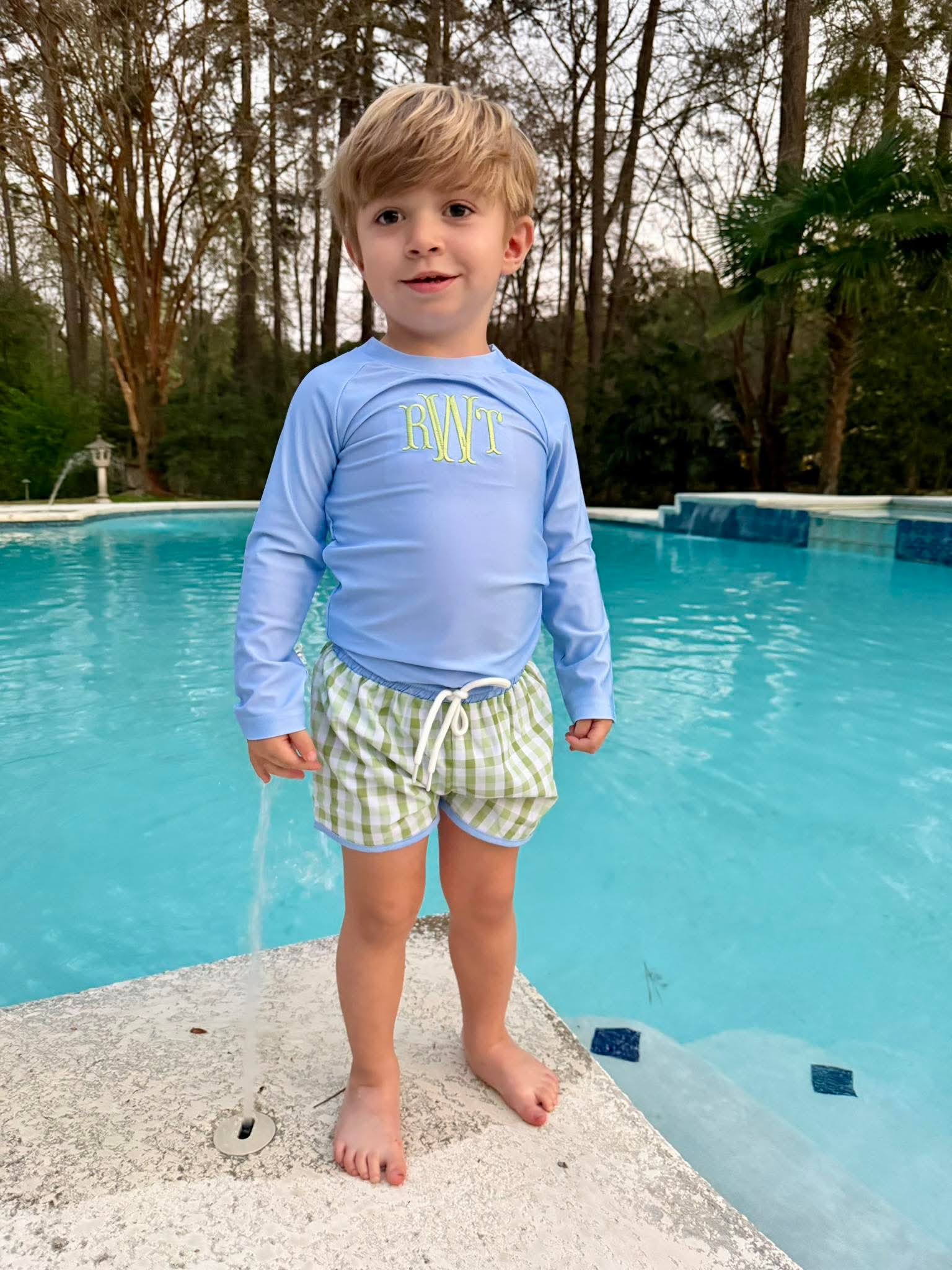 Marley Floral & Gingham 2pc. Rashguard Set