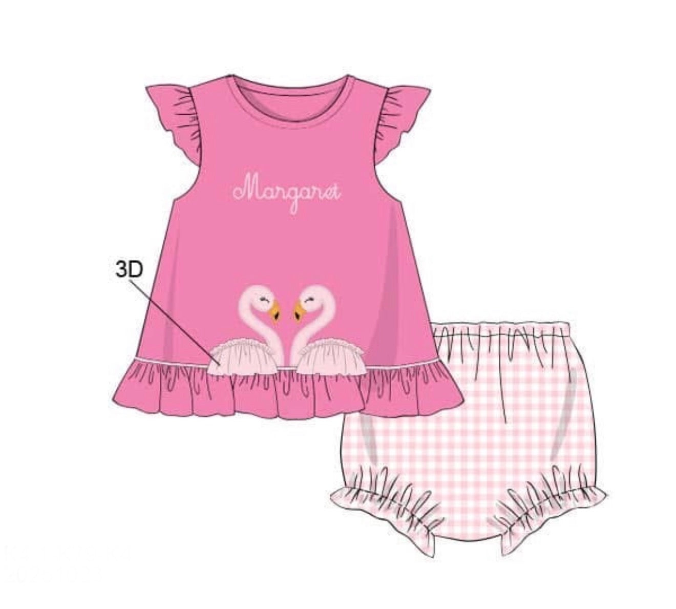 PO86 Beach Balls & Flamingos Bloomer Set