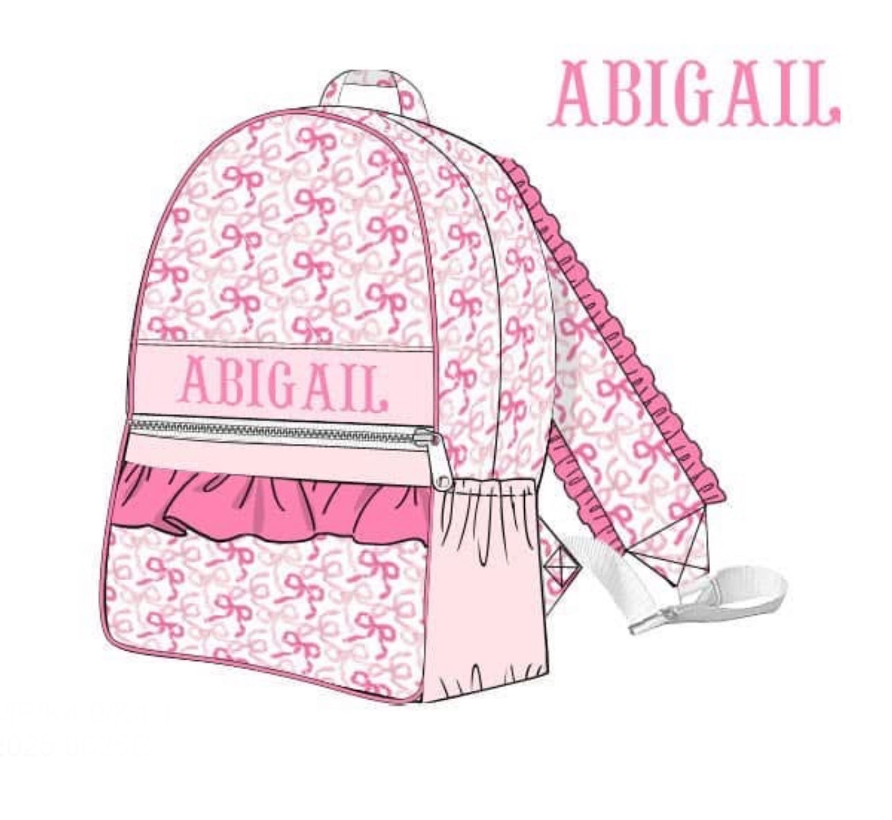 PO87 Adalee's Bows Luggage Backpack