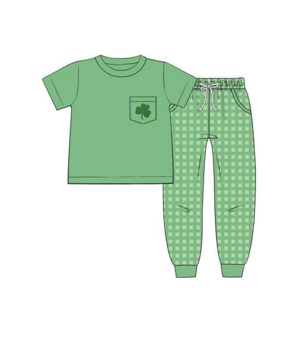 PO94 Clovers & Bows Jogger Set