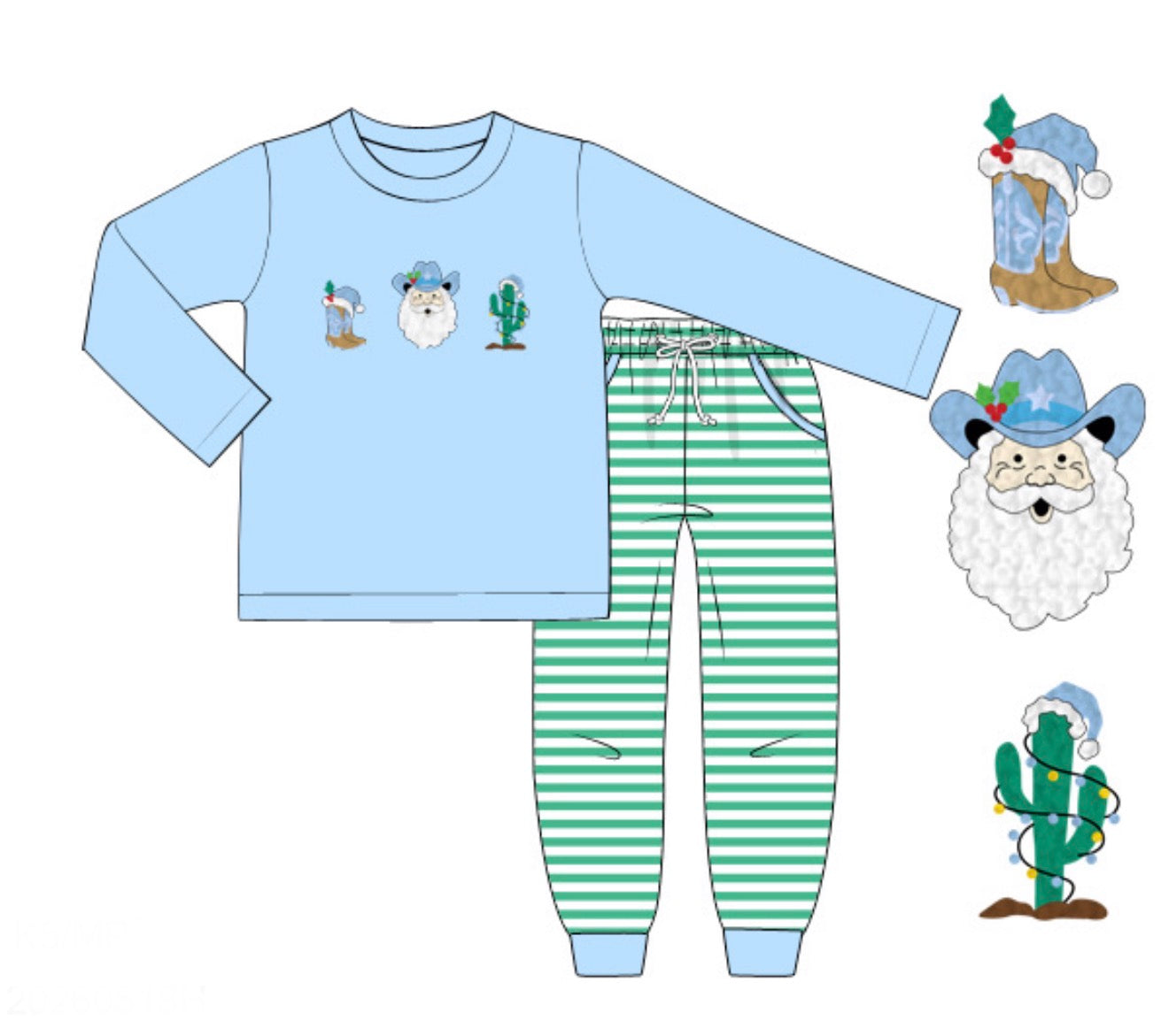PO92 Country Christmas Jogger Set
