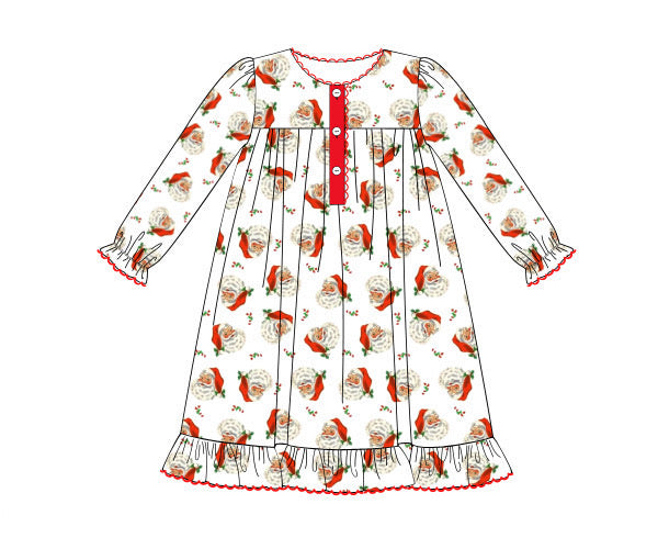 Vintage Santa Pajamas Kids Gown