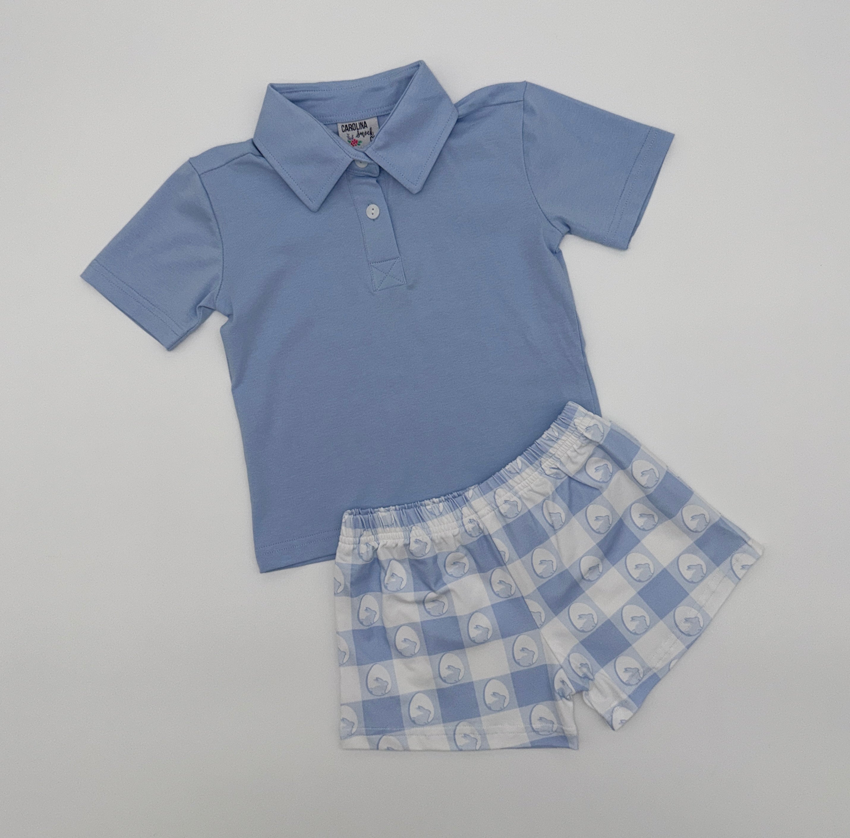 Easter Knit Polo Short Set