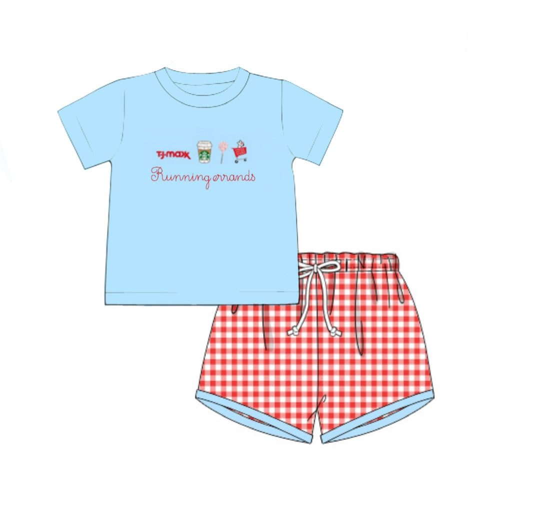 PO84 Running Errands Boy Short Set