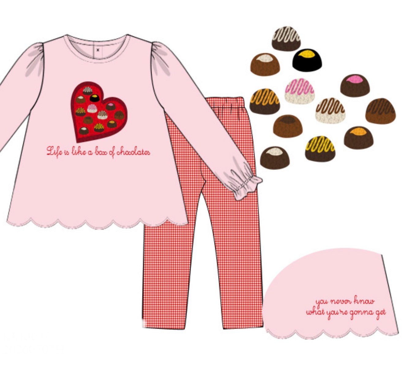PO94 Life is Like a Box of Chocolates Legging Set