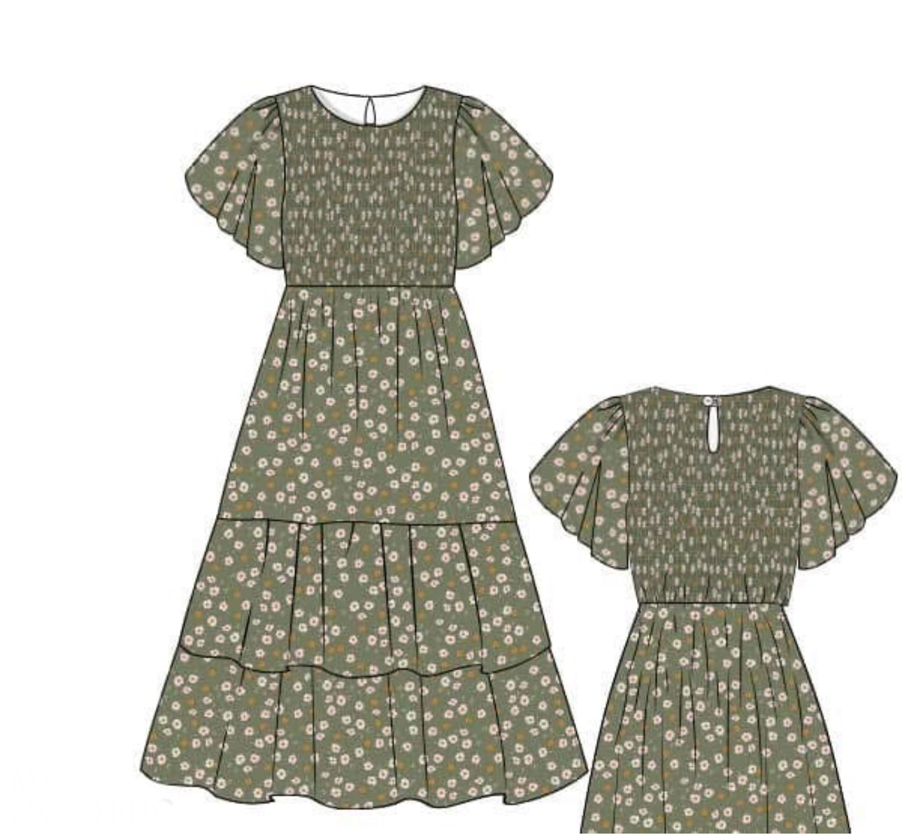 Fall Floral Adult Dress