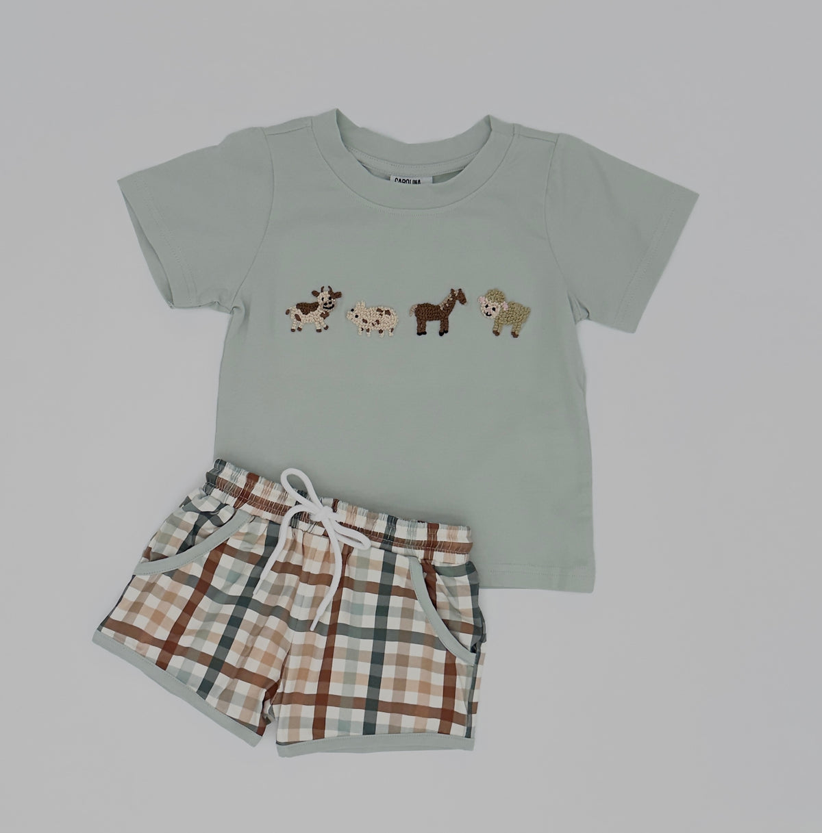 French Knot Fall on the Farm Short Set