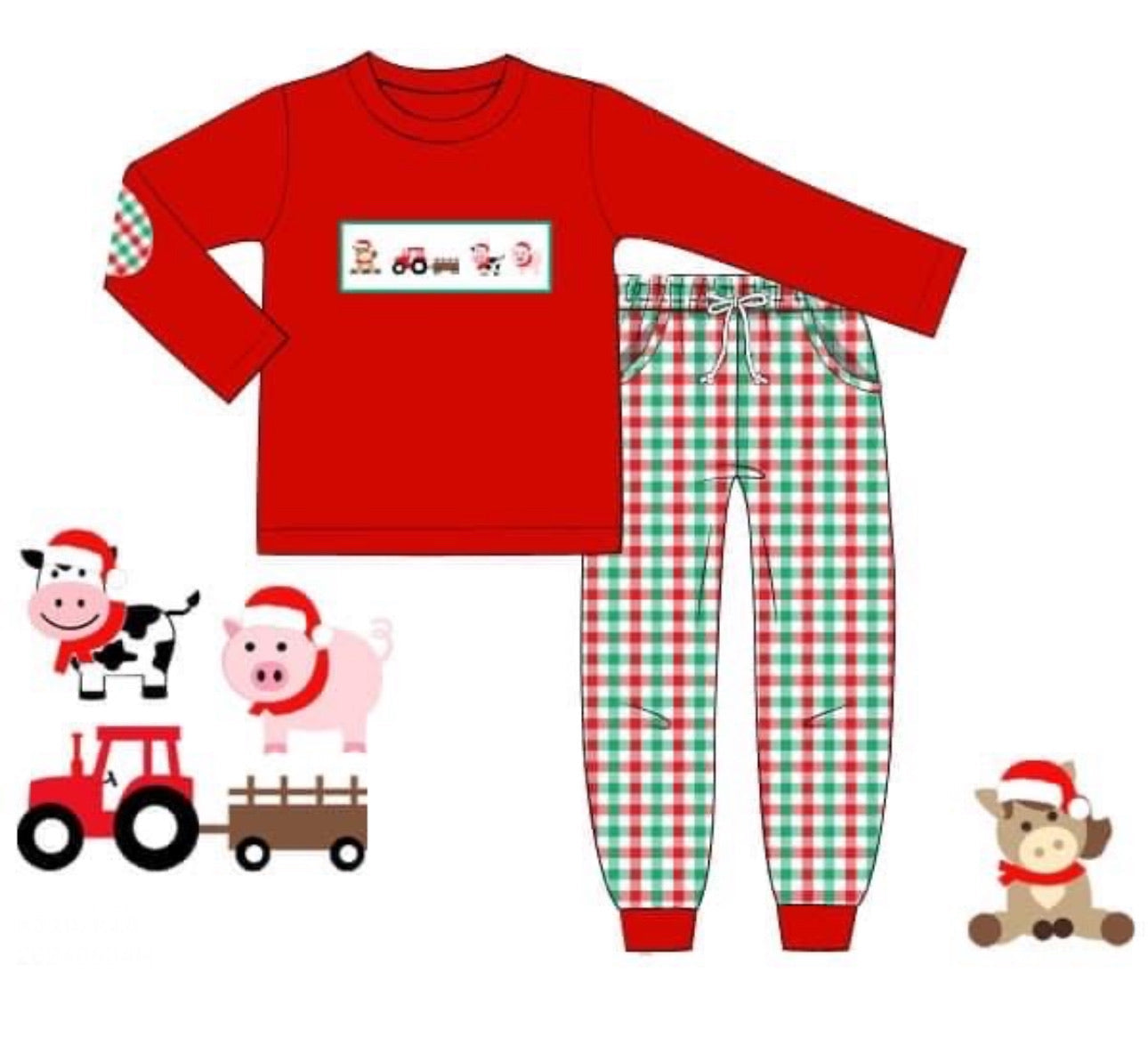 PO92 Christmas on the Farm Jogger Set