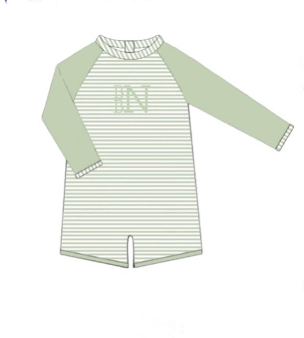 PO96 Sutton Floral & Stripes Boy 1pc.