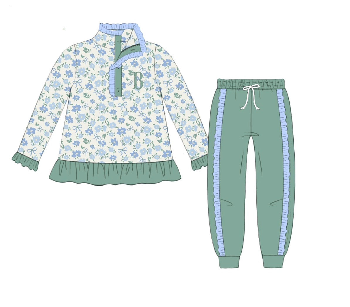 PO93 Winter Jogger Sets - Harlee Floral