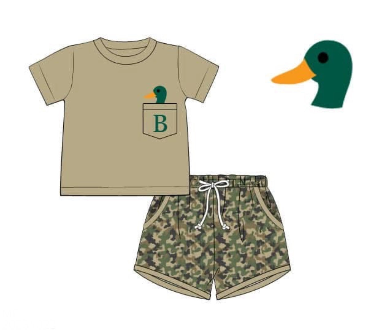 PO84 Duck Hunt Boy Short Set
