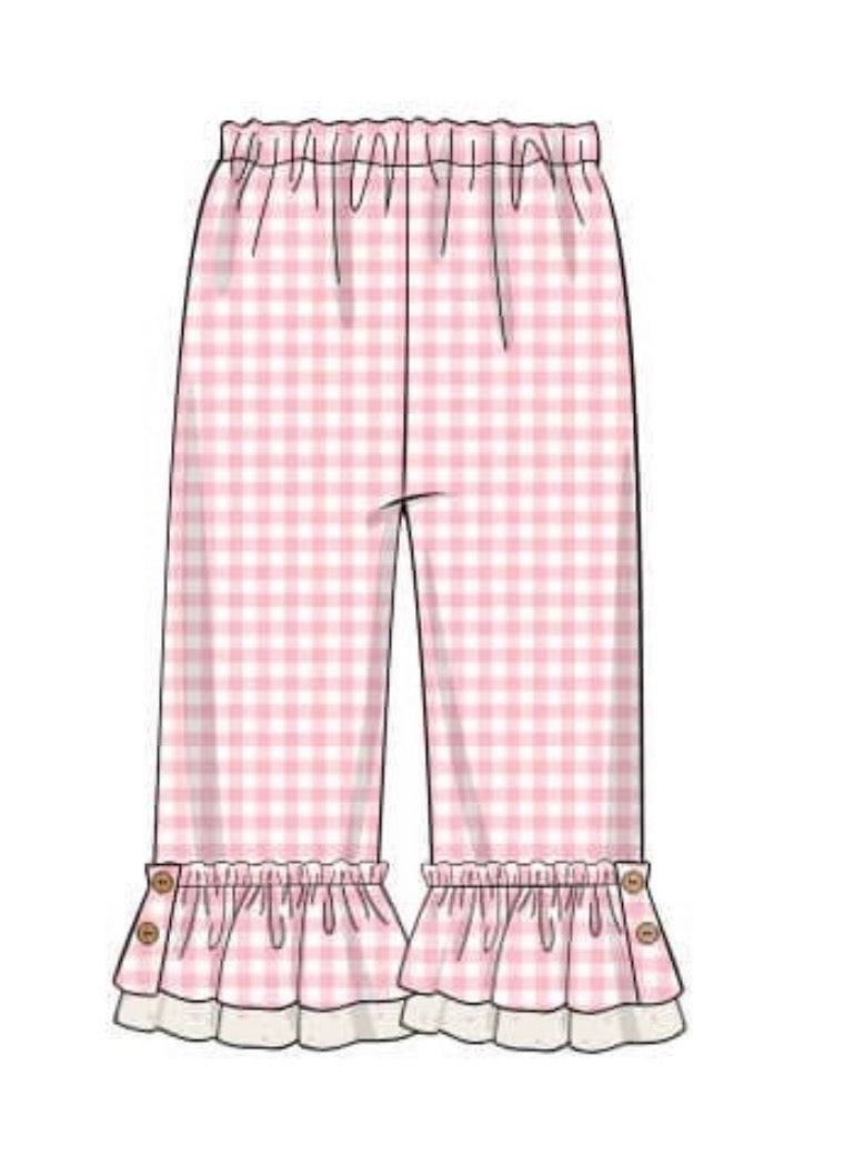 PO94 Girls Mix & Match - Pink Gingham Pants