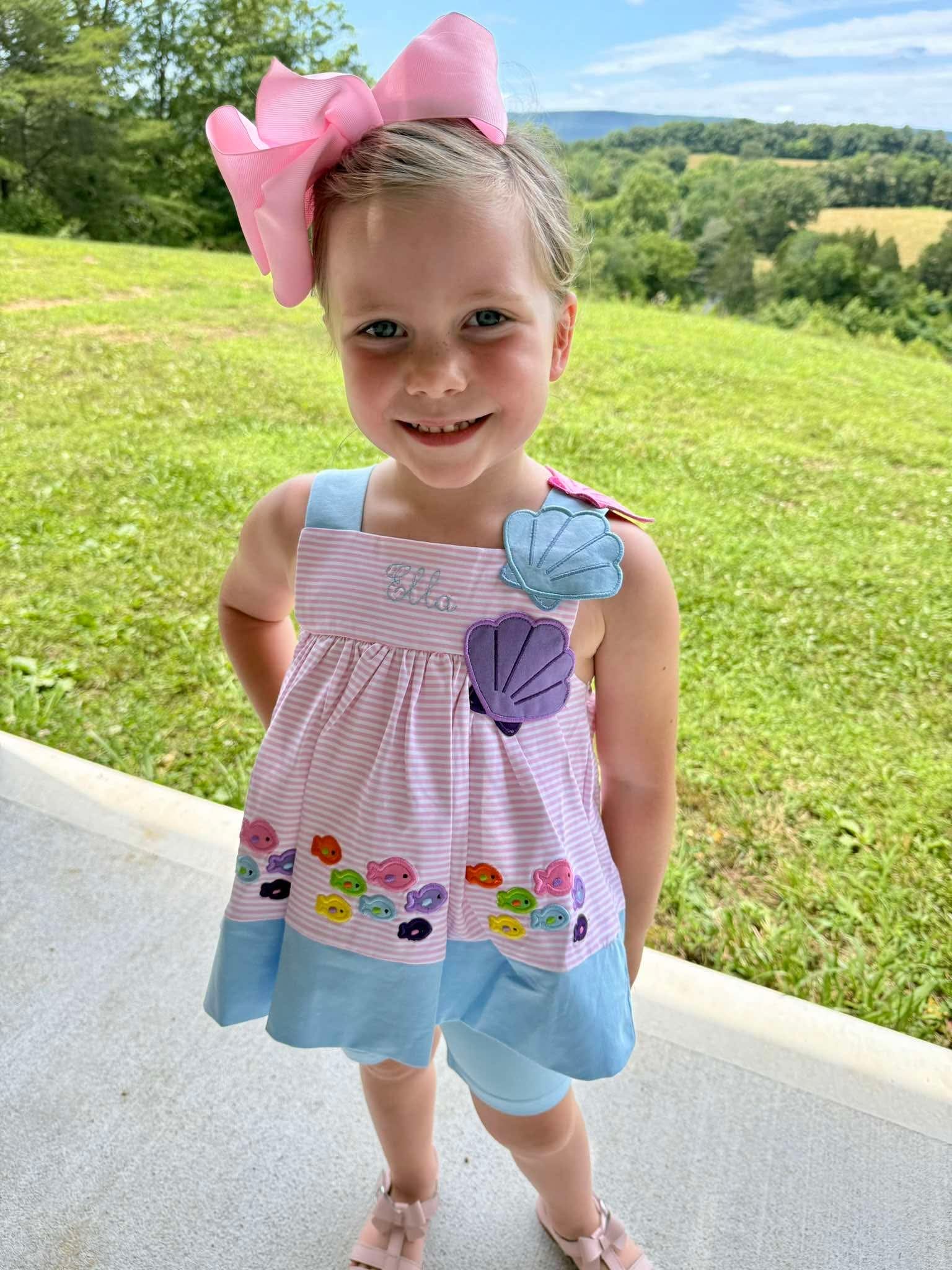 Under the Sea Girl Short Set (no wording)