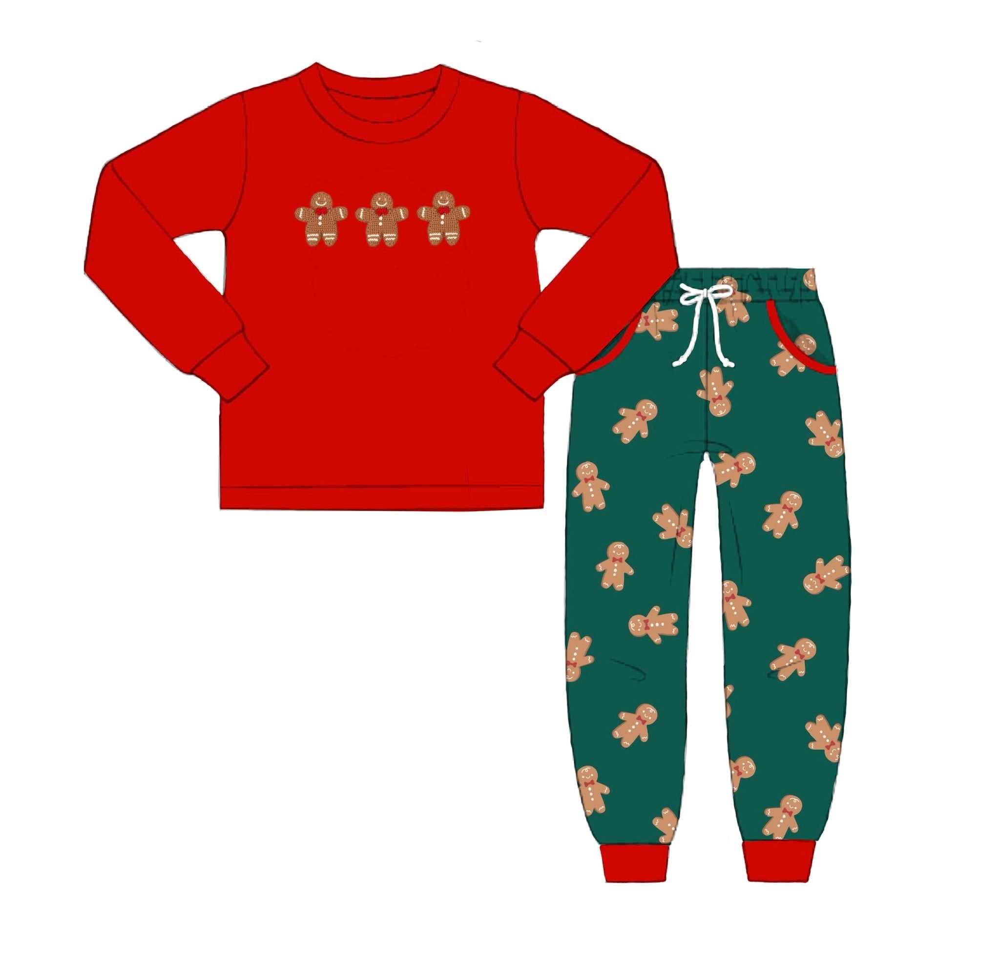PO92 Crochet Gingerbread Men Jogger Set
