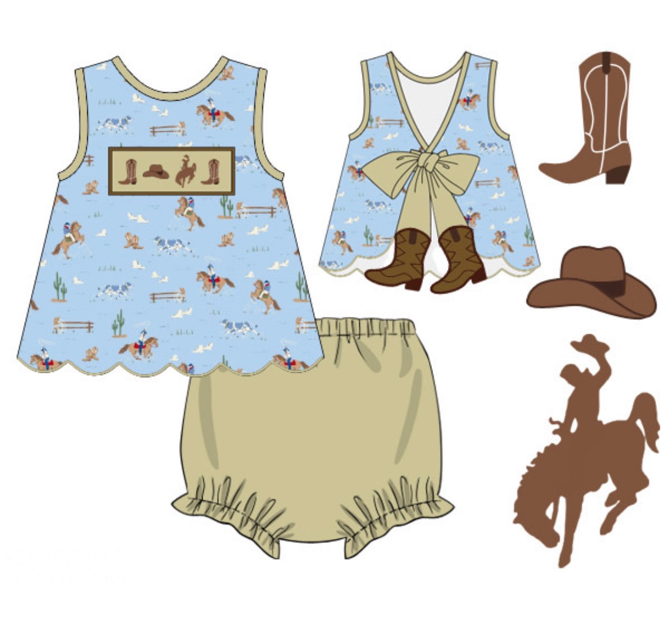 PO87 Down On The Ranch Bloomer Set