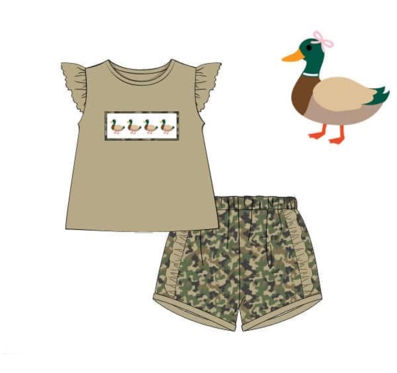 PO84 Duck Hunt Girl Short Set