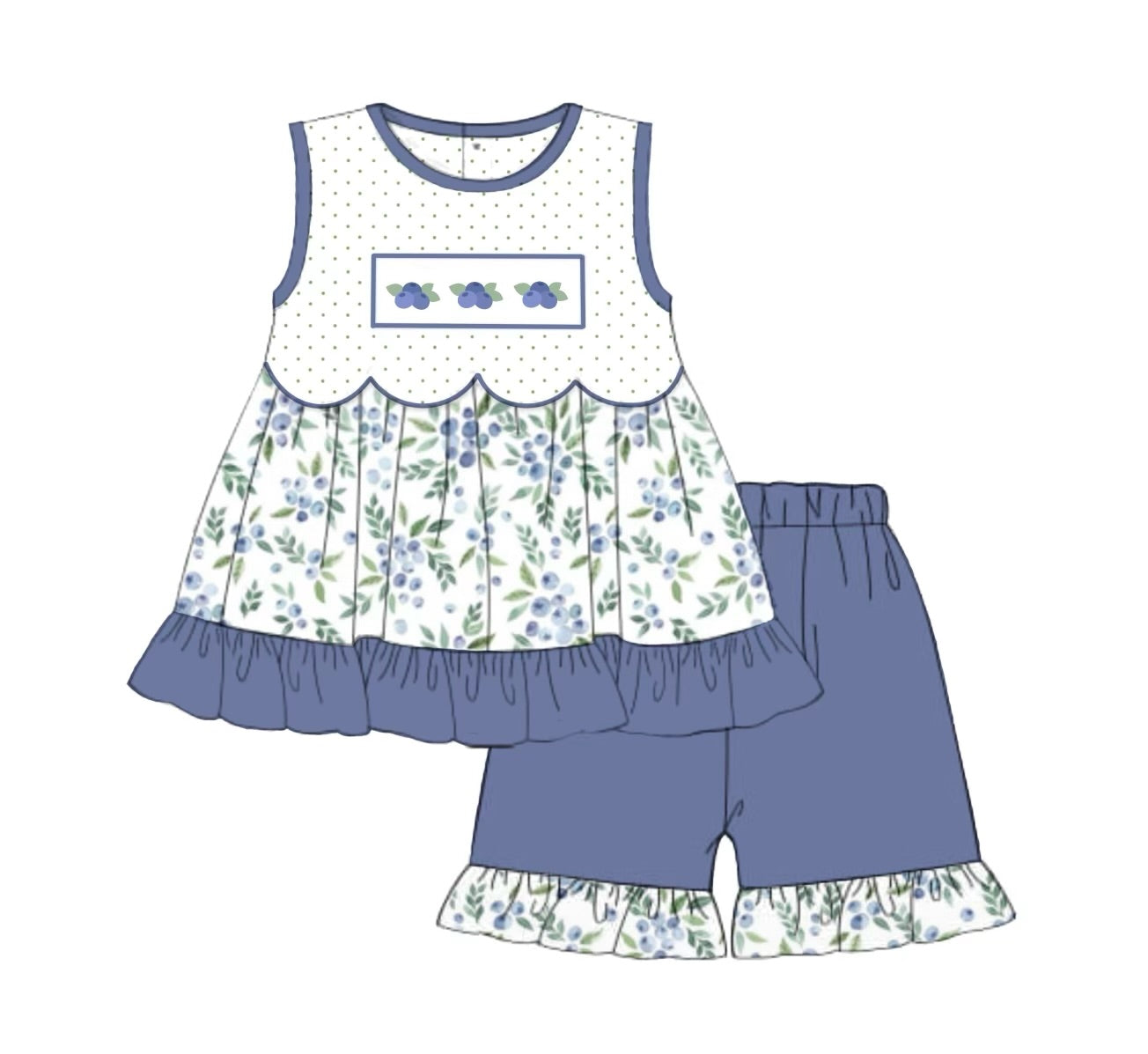 PO84 Picking Berries Girl Short Set