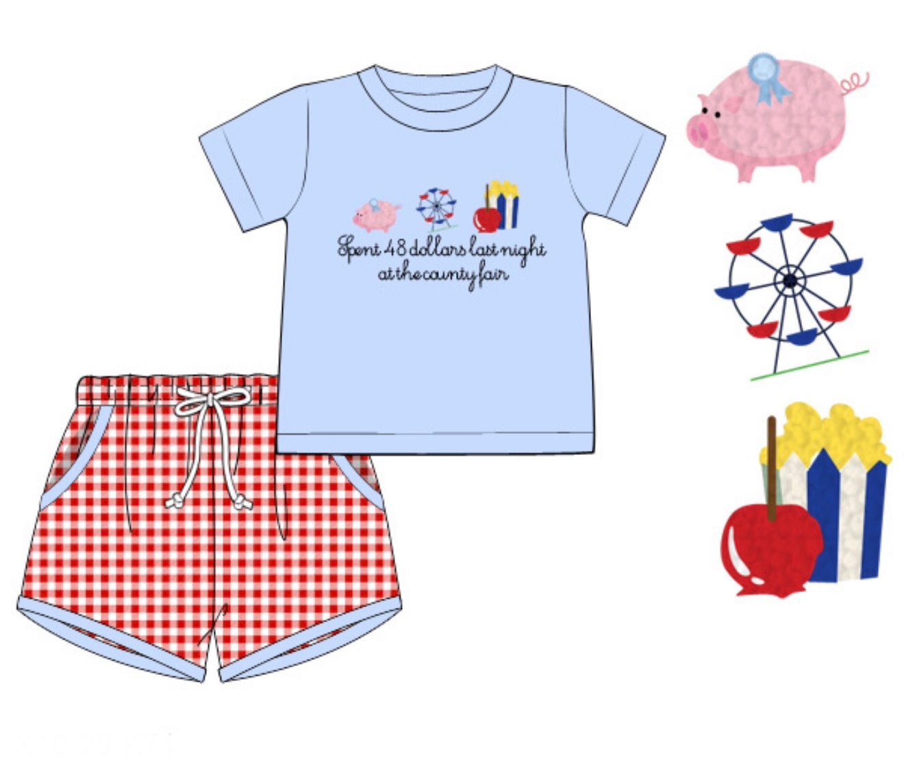 PO89 County Fair Boy Short Set
