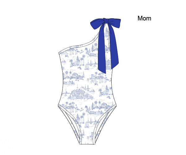 PO95 Seahaven Toile Mom Swim