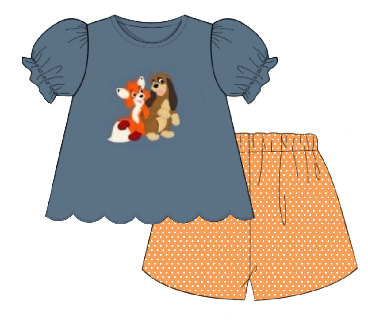 PO96 Tod & Copper Girl Short Set