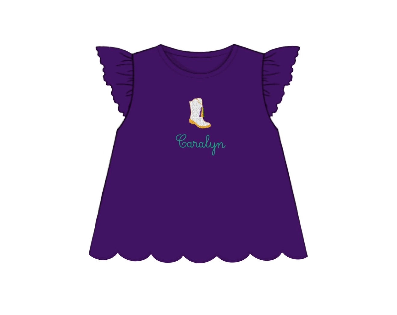 PO94 French Knot Shirts Only - Girls Mardi Gras