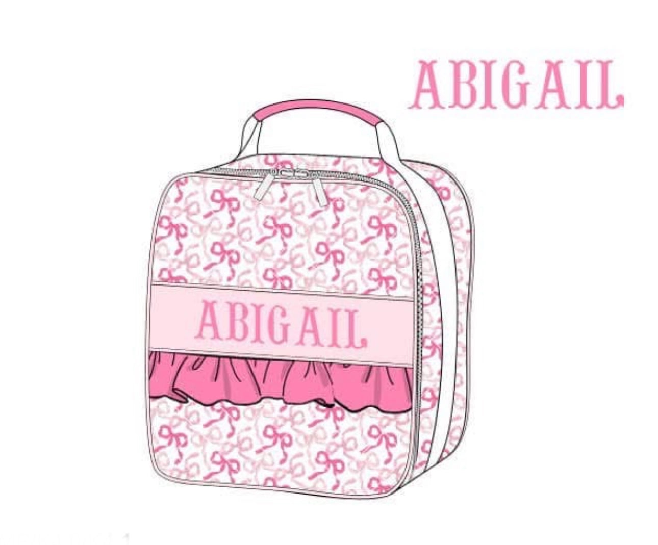 PO87 Adalee's Bows Luggage Lunchbox