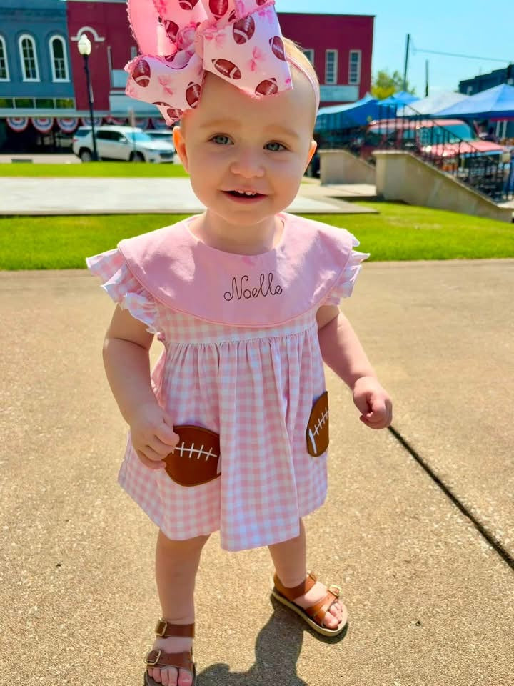 Appliqué Football Pockets Bloomer Set