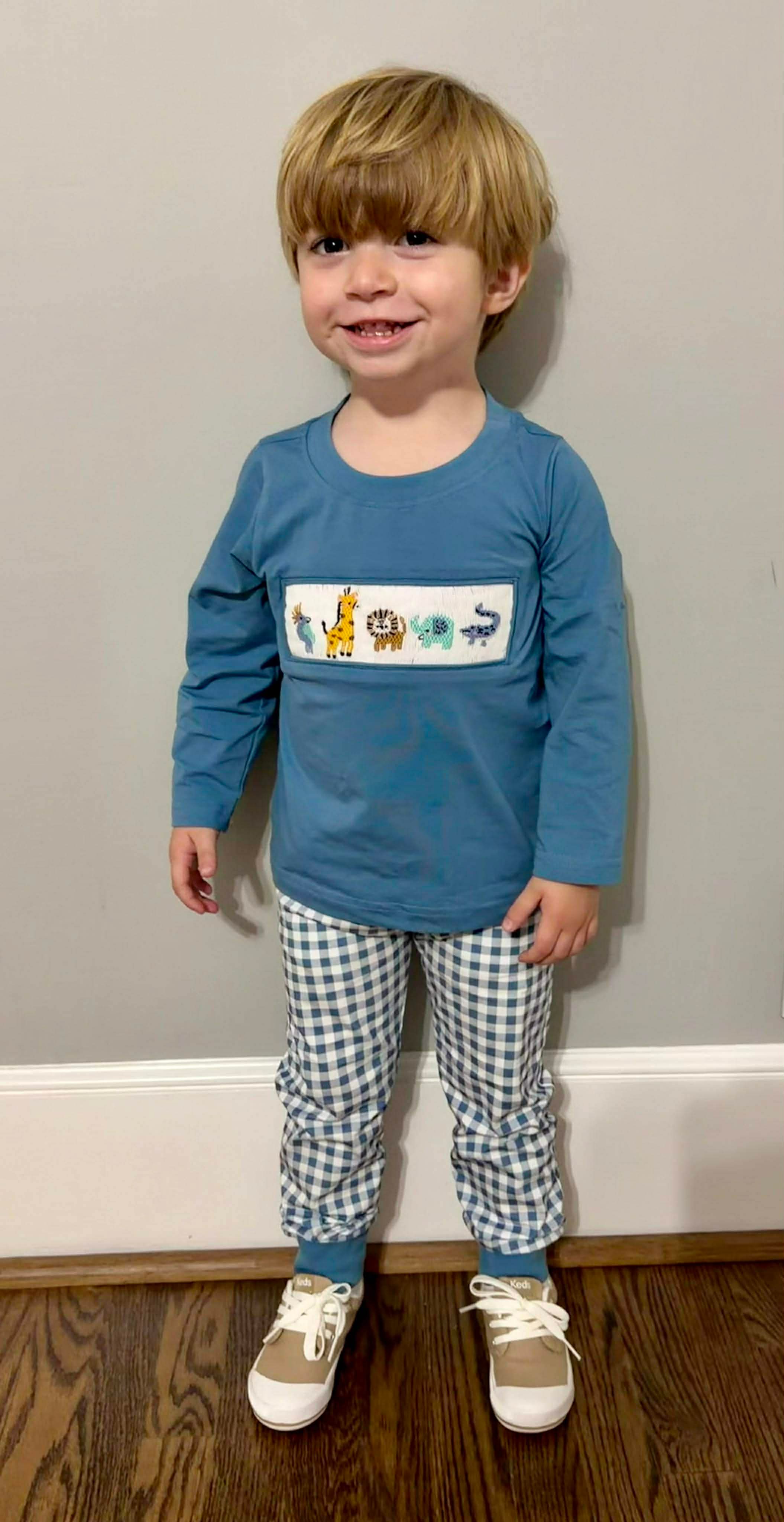 Smocked Zoo Days Jogger Set