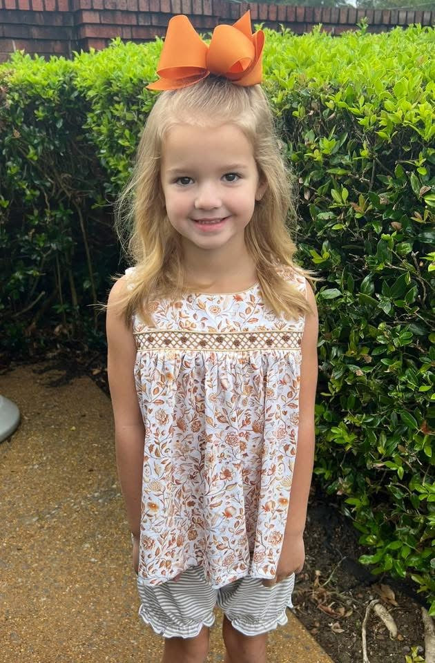 Fall Neutral Knits Girl Short Set