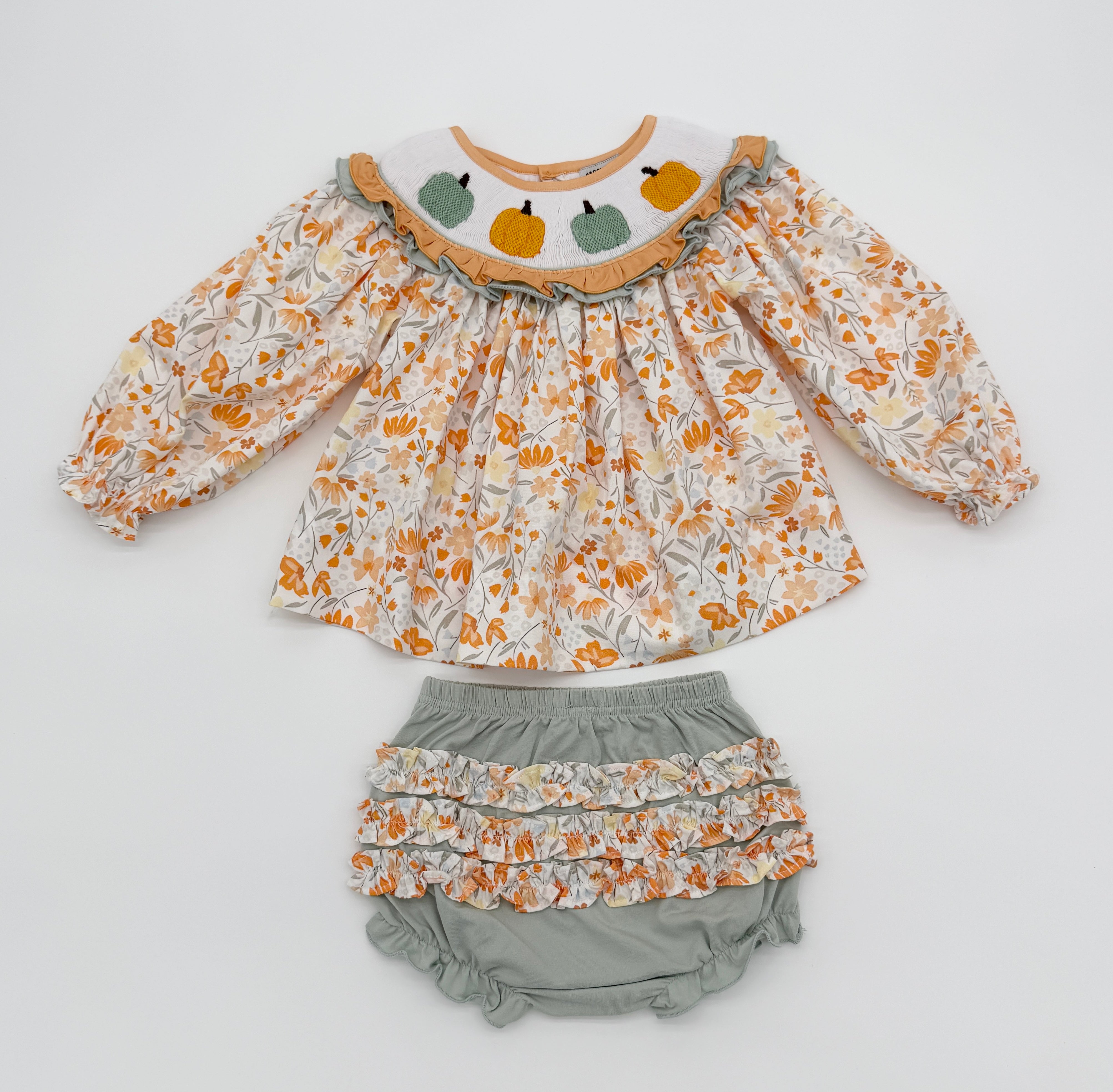 Sage Pumpkins Bloomer Set