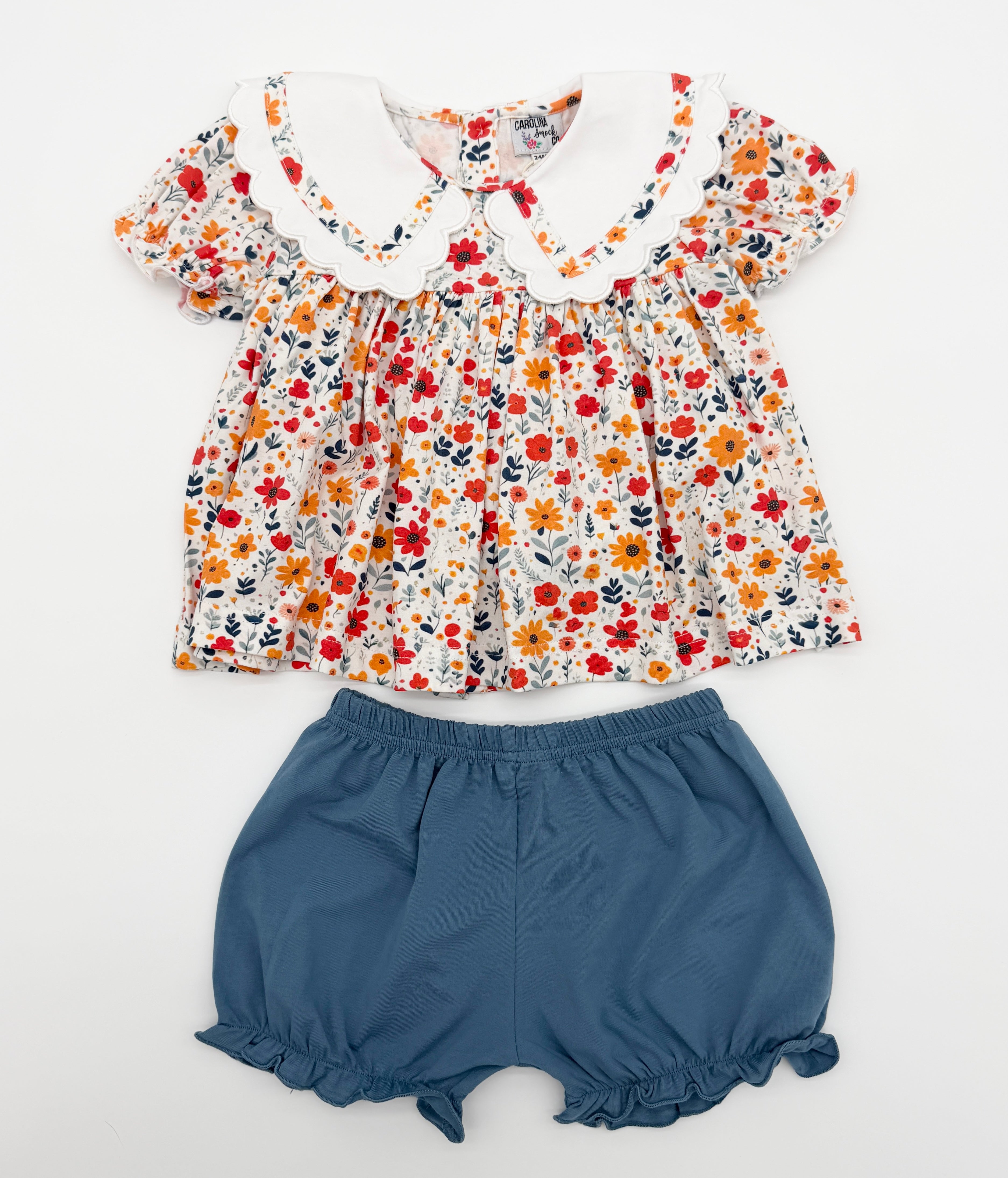 Fall Floral Short Set