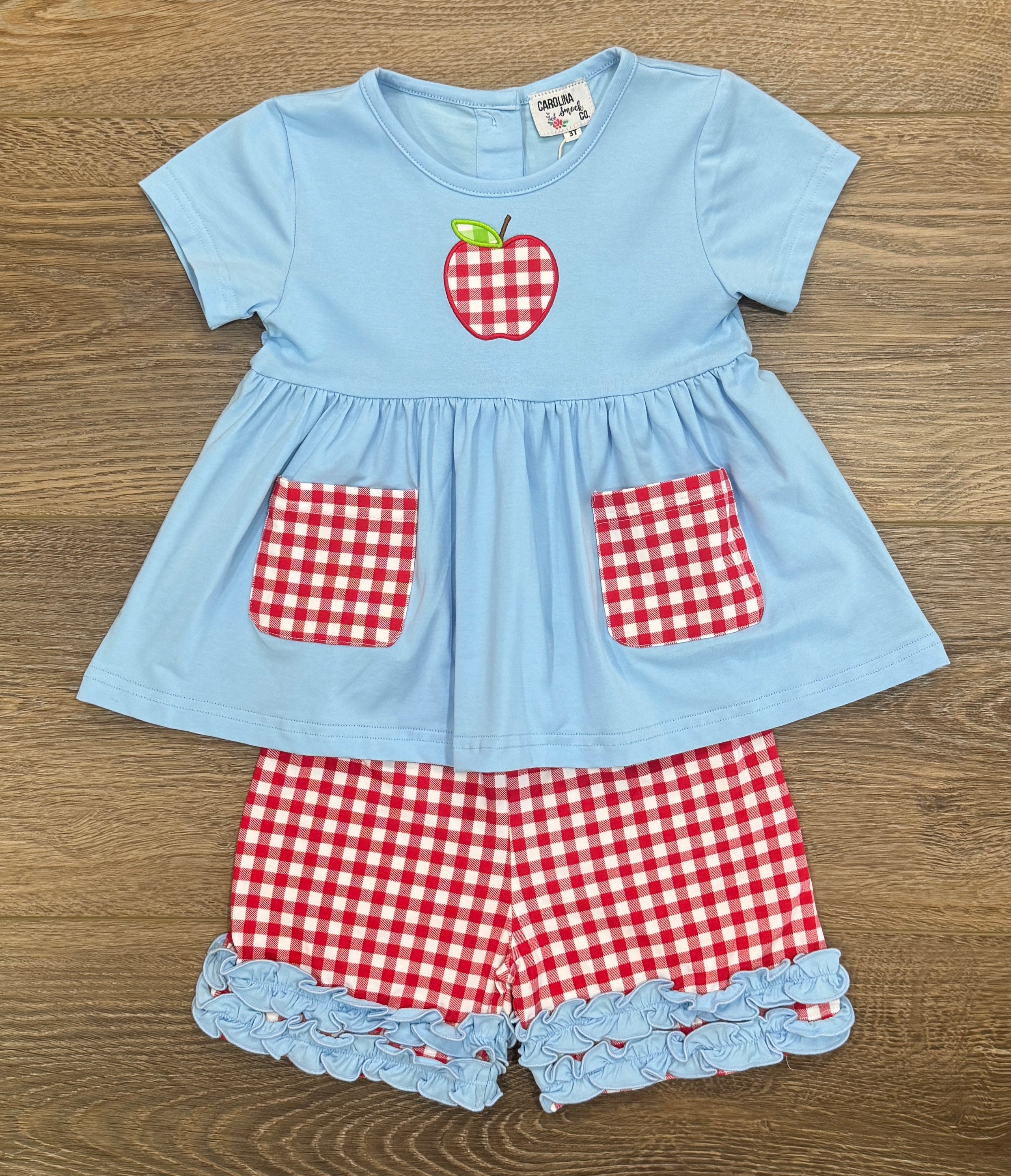 Appliqué Apples Girl Set