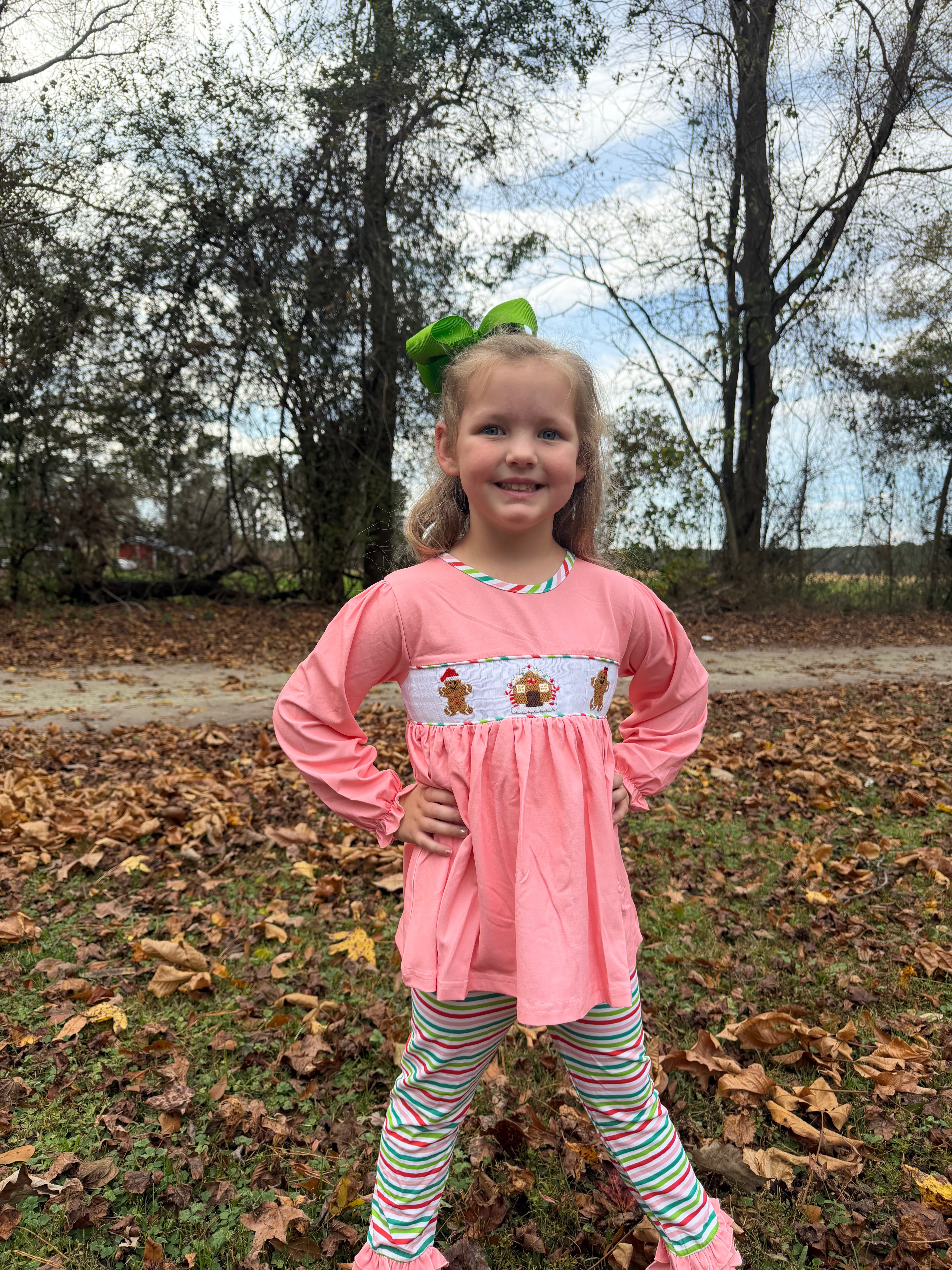 Smocked Gingerbread Legging Set